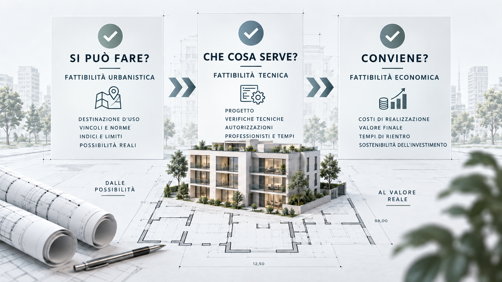 Fattibilità urbanistica tecnica ed economica del cambio di destinazione d'uso